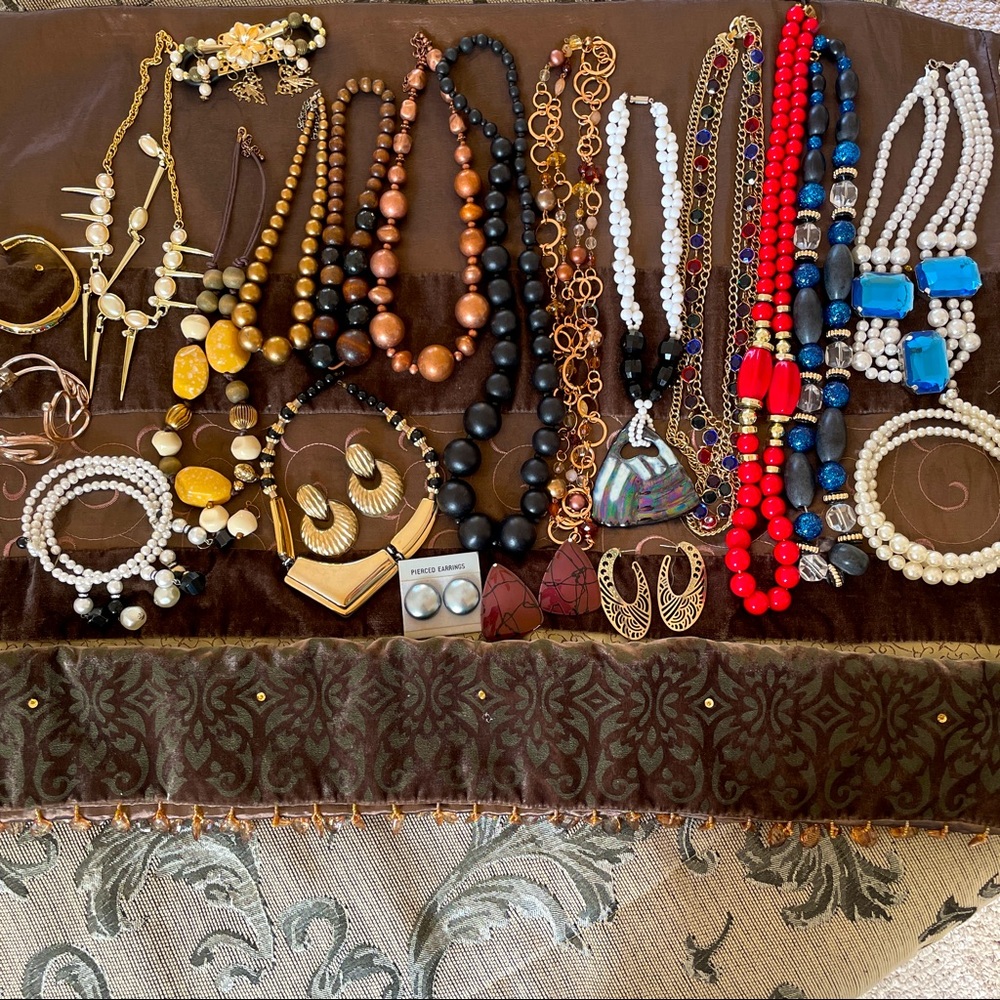 ‼️Sold‼️Vintage Jewelry Bundle Necklace Earrings Chaim Bracelets